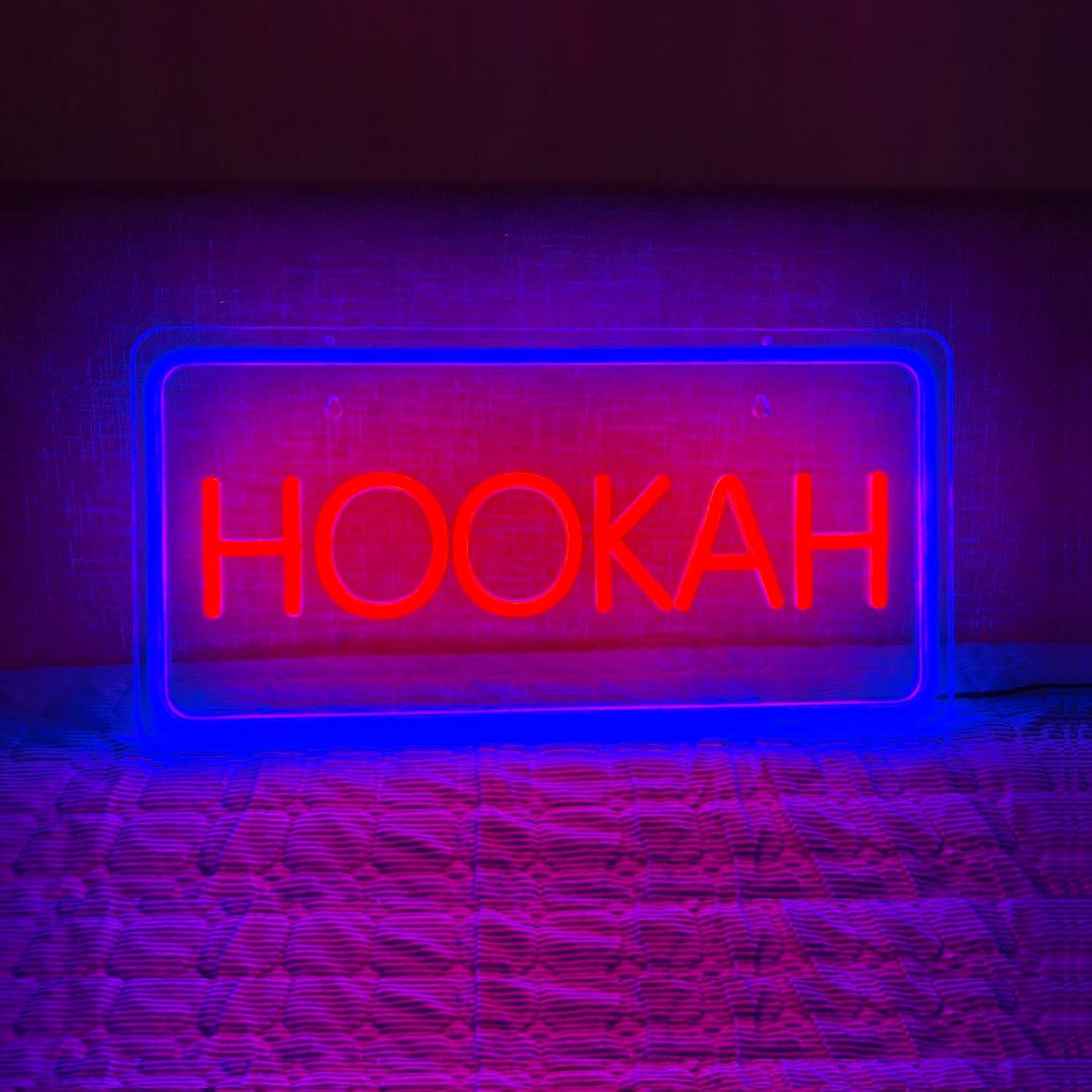 Vaping Store - Letreiro Neon HOOKAH com Luzes LED