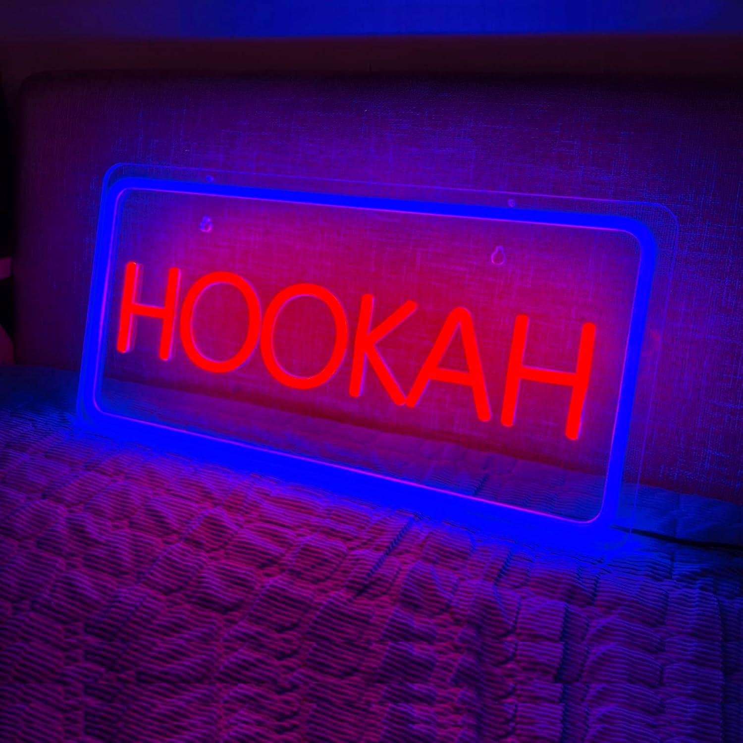 Letreiro Neon HOOKAH com Luzes - Vaping Store avaliação e preço
